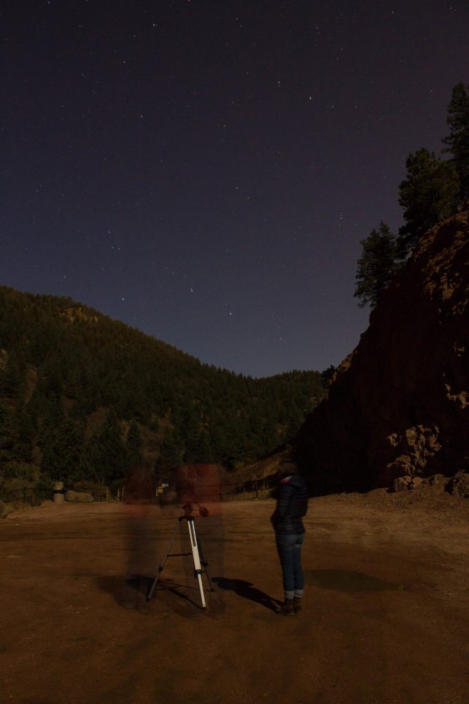 night photography of the stars! What a fun date night! 