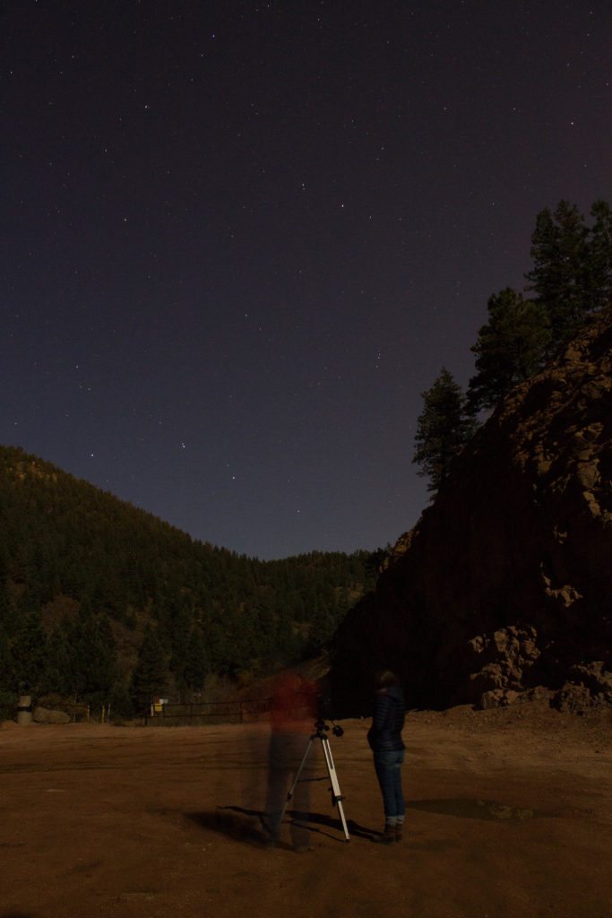 night photography of the stars! What a fun date night! 