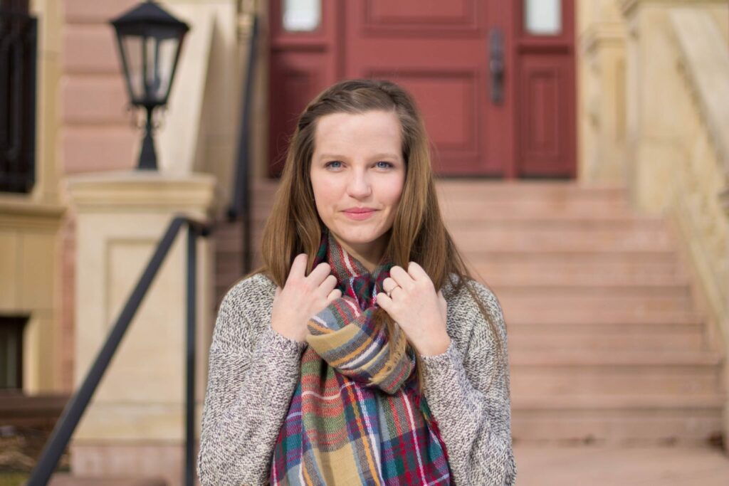 Winter Stitch Fix! I am loving the sweater with the elbow patches and the scarf! The boots are also so cute! 