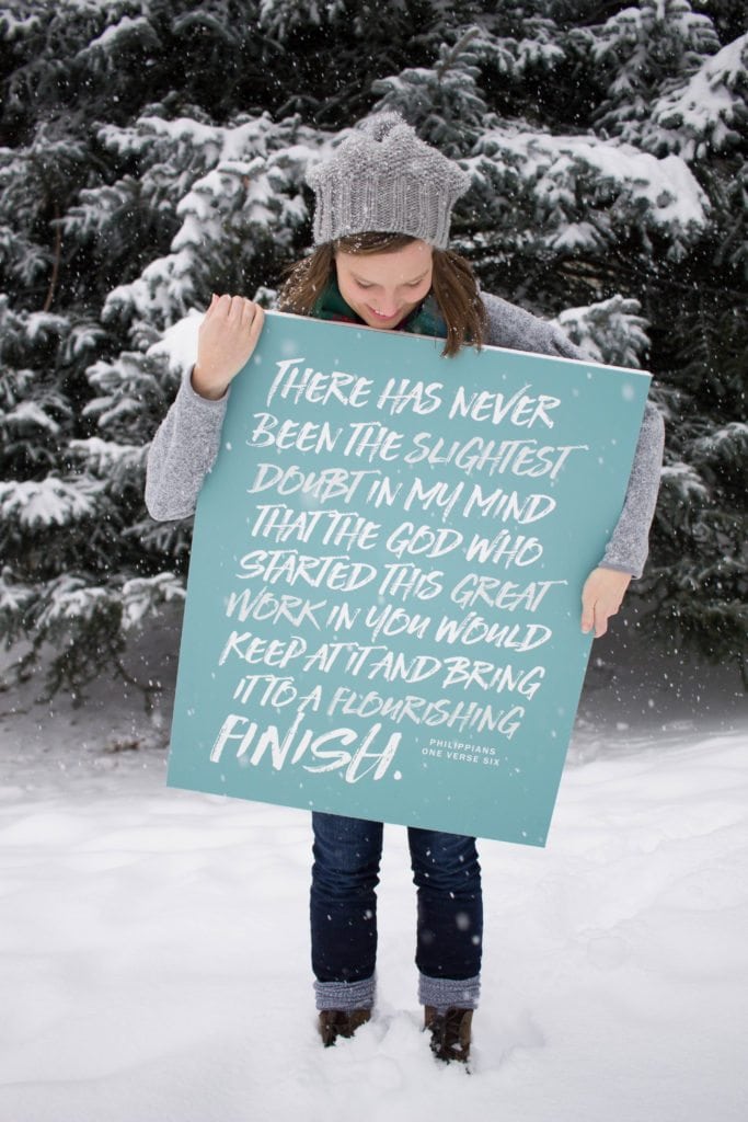 I love Phil 1:6 - He is going to bring us to a flourishing finish !! What a promise we can hope in! @naptimediaries are the best for hanging truth up in your home!