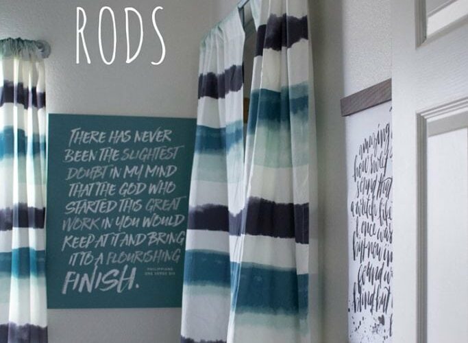 DIY Galvanized Pipe Curtain rods! I Love these so much - I've seen stuff like this at West Elm but this is cheaper and more personal! The Minted curtains add a great touch!