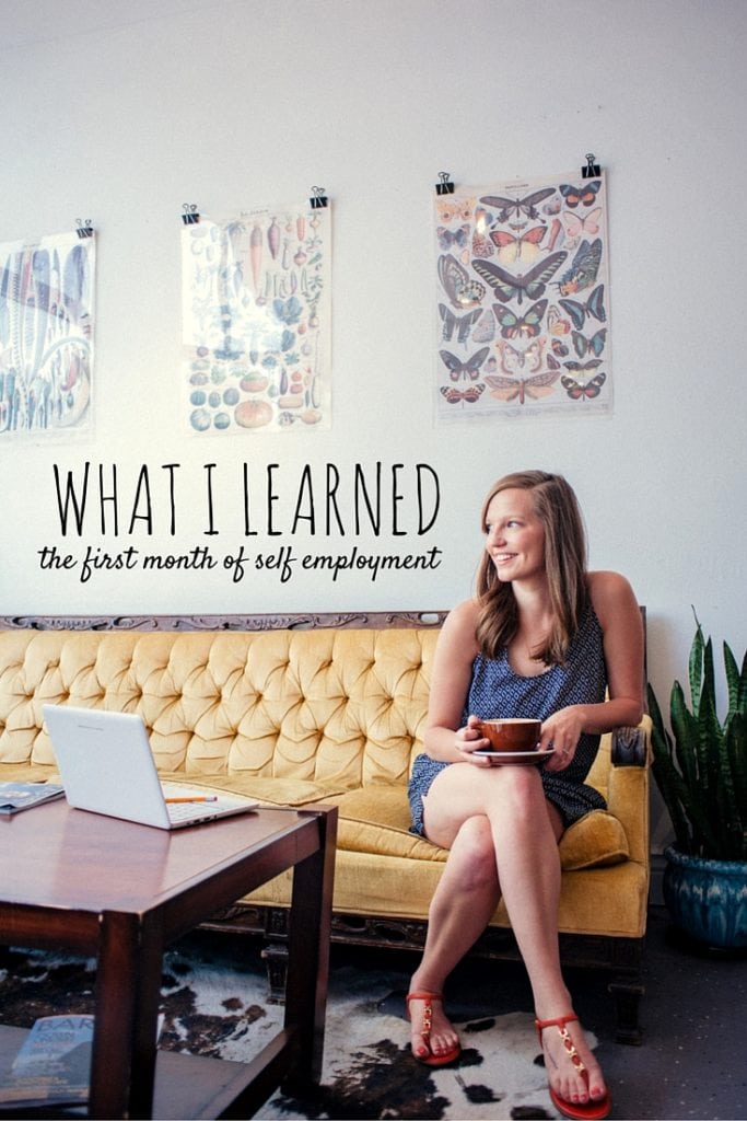 What I learned my first month of self employment