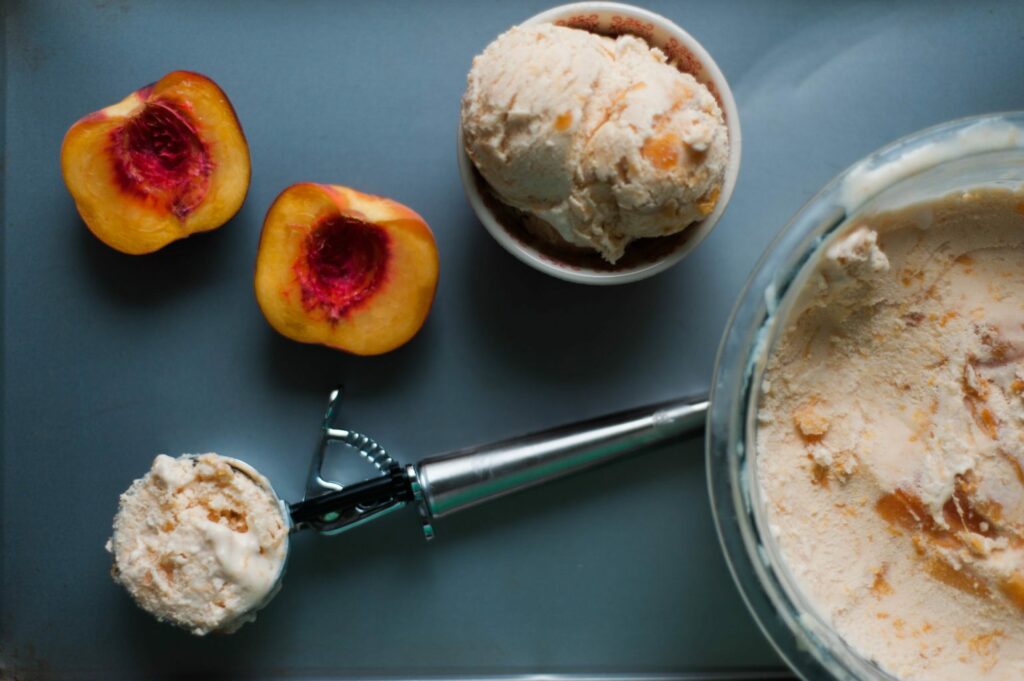 Fresh Peach homemade ice cream