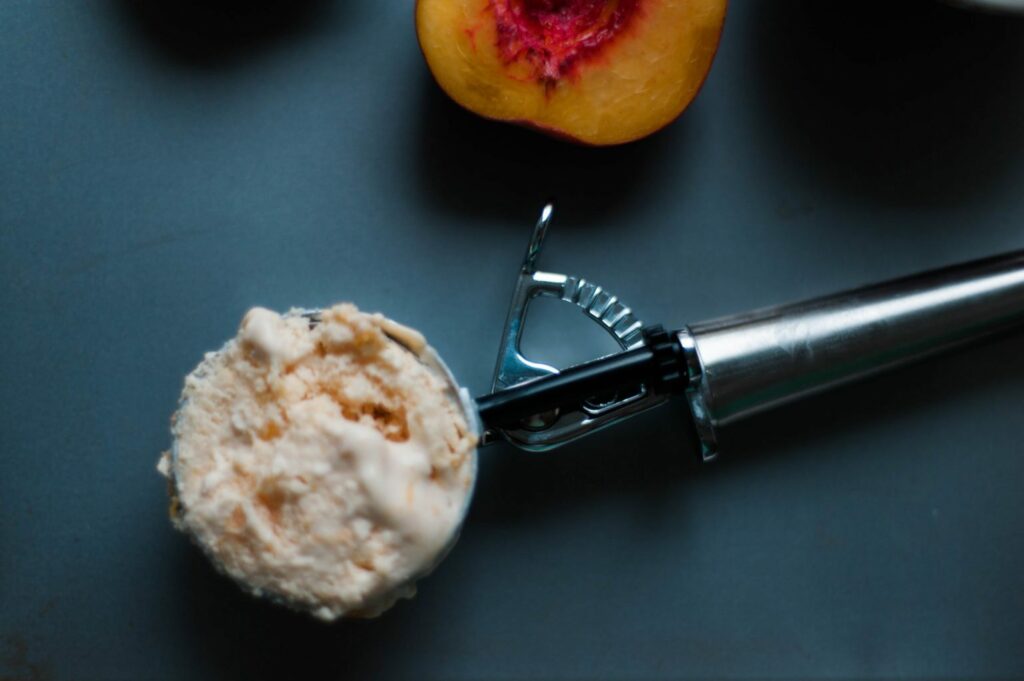 Fresh Peach homemade ice cream