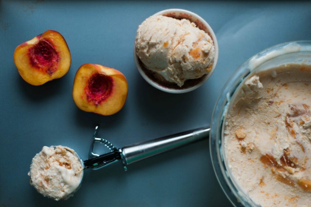 Fresh Peach homemade ice cream