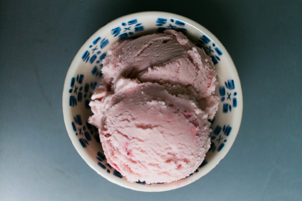 Fresh Strawberry Homemade Ice Cream