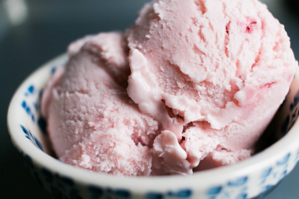 Fresh Strawberry Homemade Ice Cream