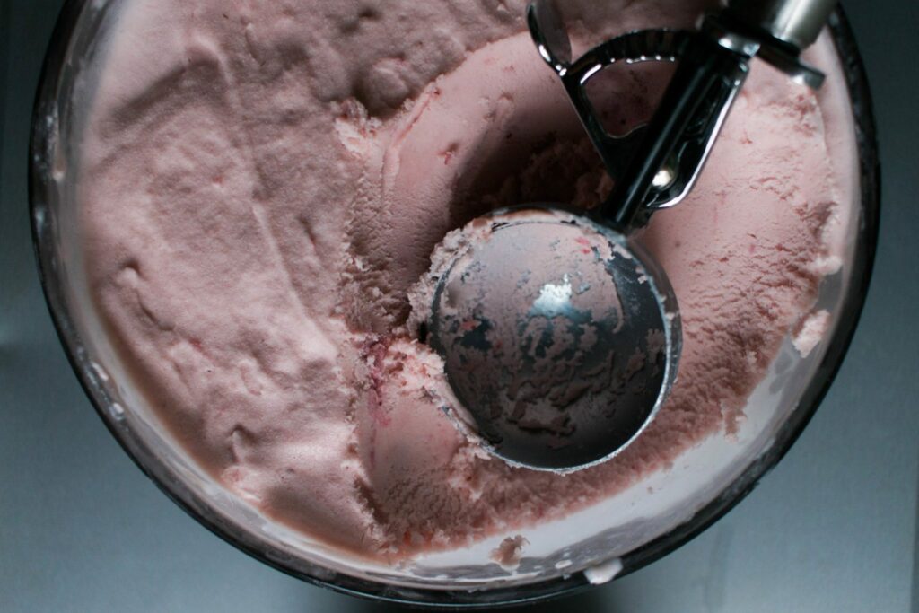 Fresh Strawberry Homemade Ice Cream