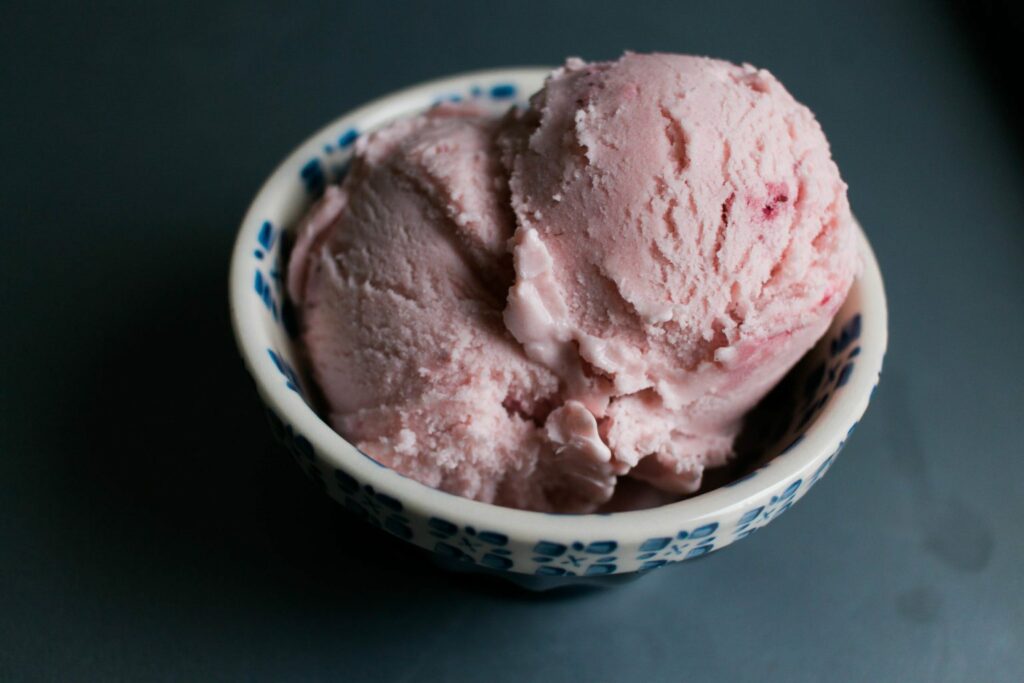 Fresh Strawberry Homemade Ice Cream