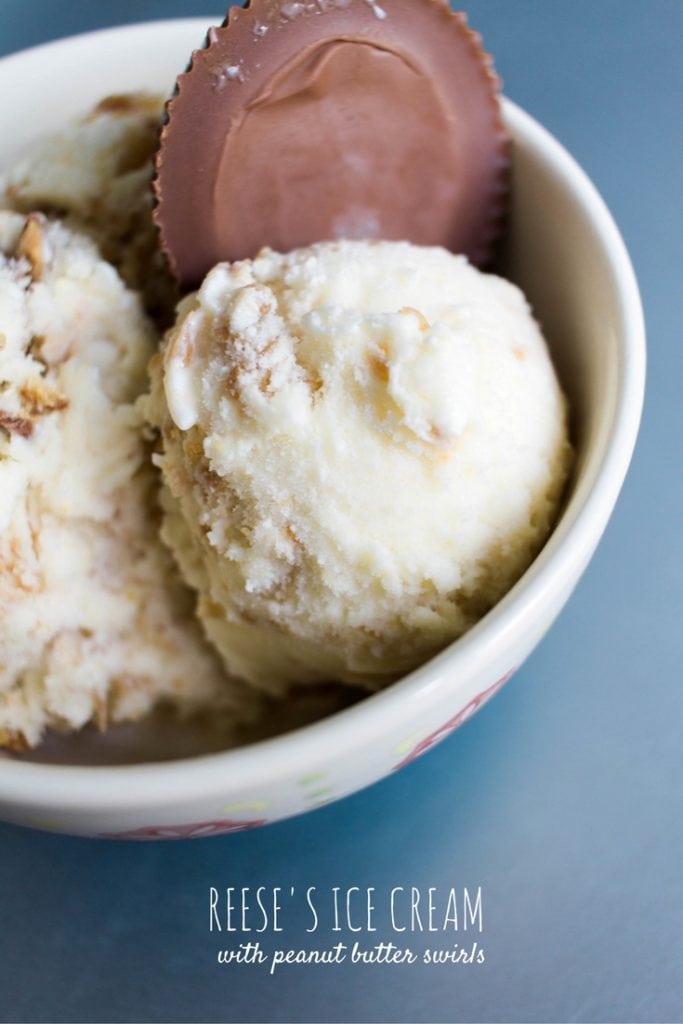Homemade Reese's Peanut Butter Ice Cream Recipe! So easy & way tasty!