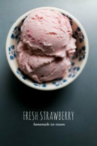 Fresh Strawberry Homemade Ice Cream