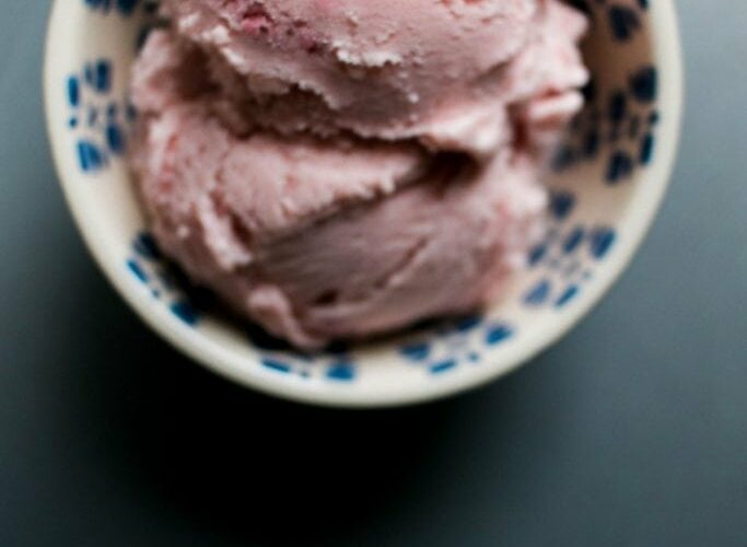 Fresh Strawberry Homemade Ice Cream