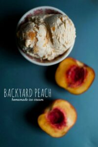 Fresh Peach ice cream homemade