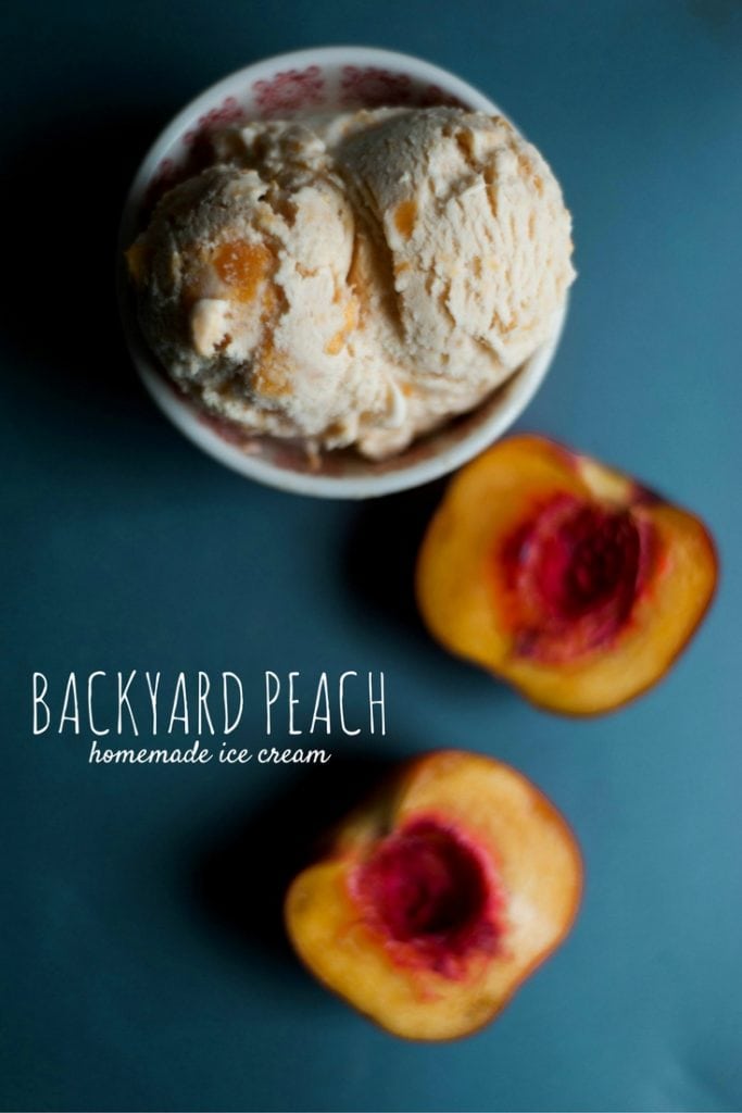 Fresh Peach ice cream homemade