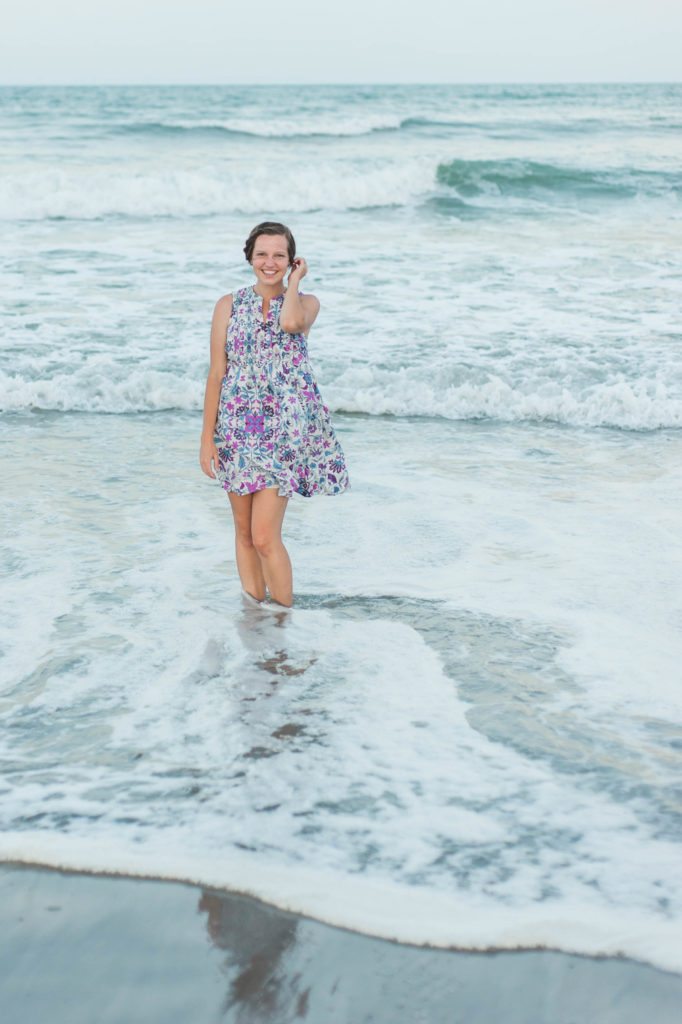 Old Navy dress on the beach in sunset! 