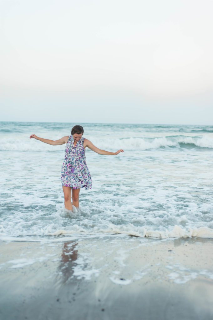 Old Navy dress on the beach in sunset! 