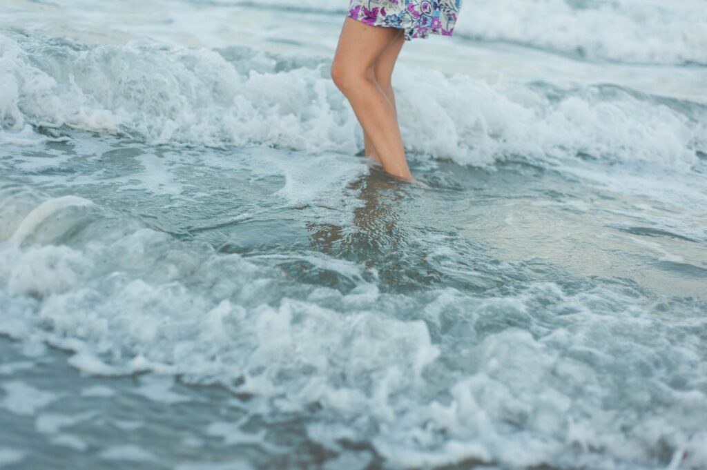 Old Navy dress on the beach in sunset! 