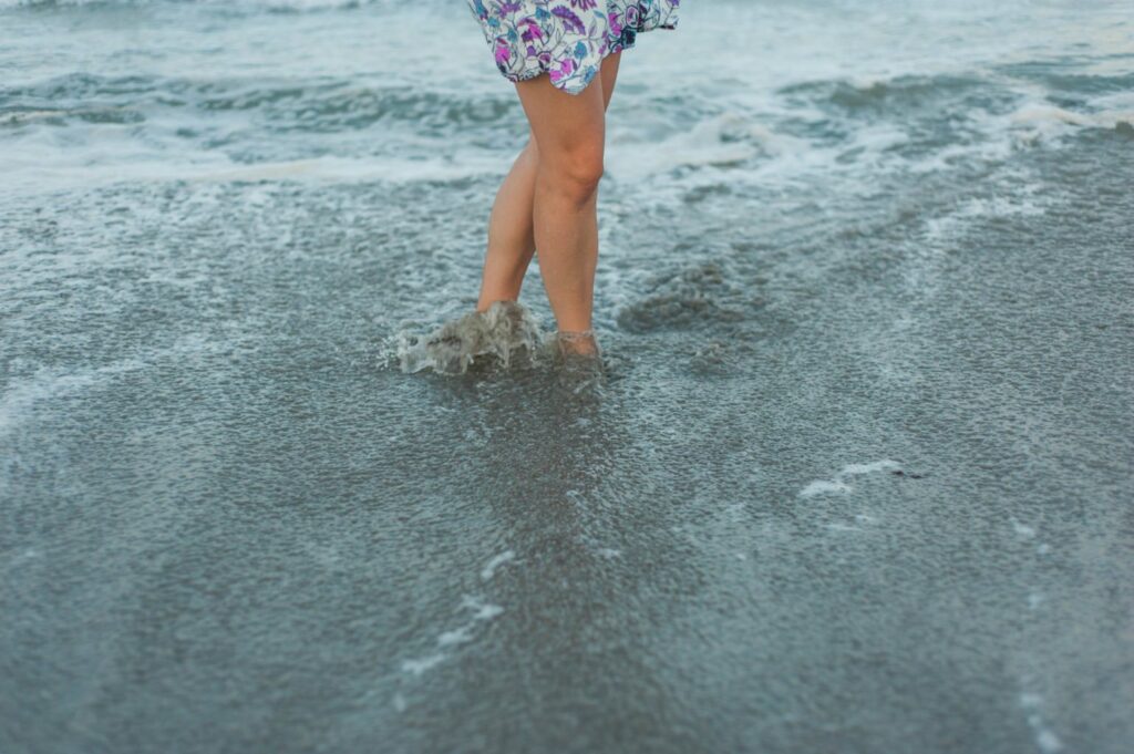 Old Navy dress on the beach in sunset! 