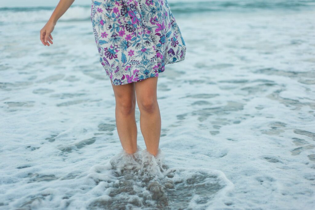 Old Navy dress on the beach in sunset! 