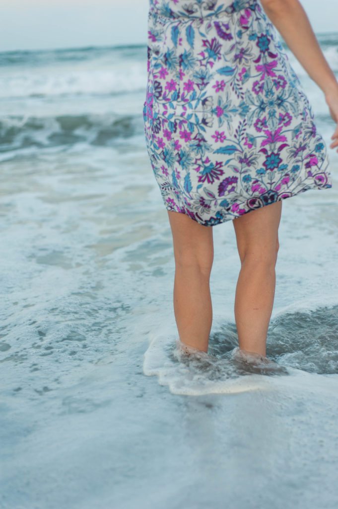 Old Navy dress on the beach in sunset! 