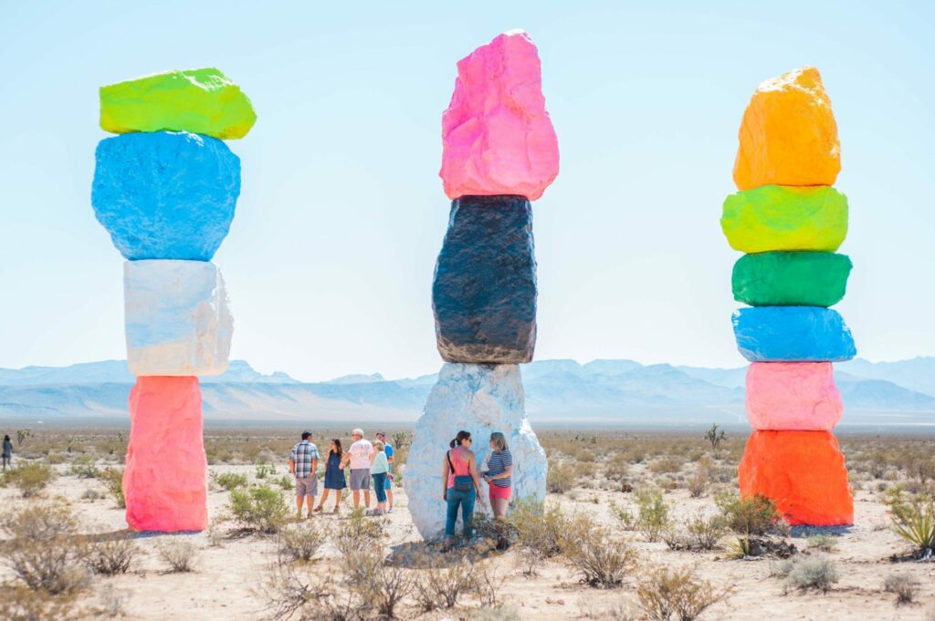 seven magic mountains - neon desert adventures! Add this to your road trip! 