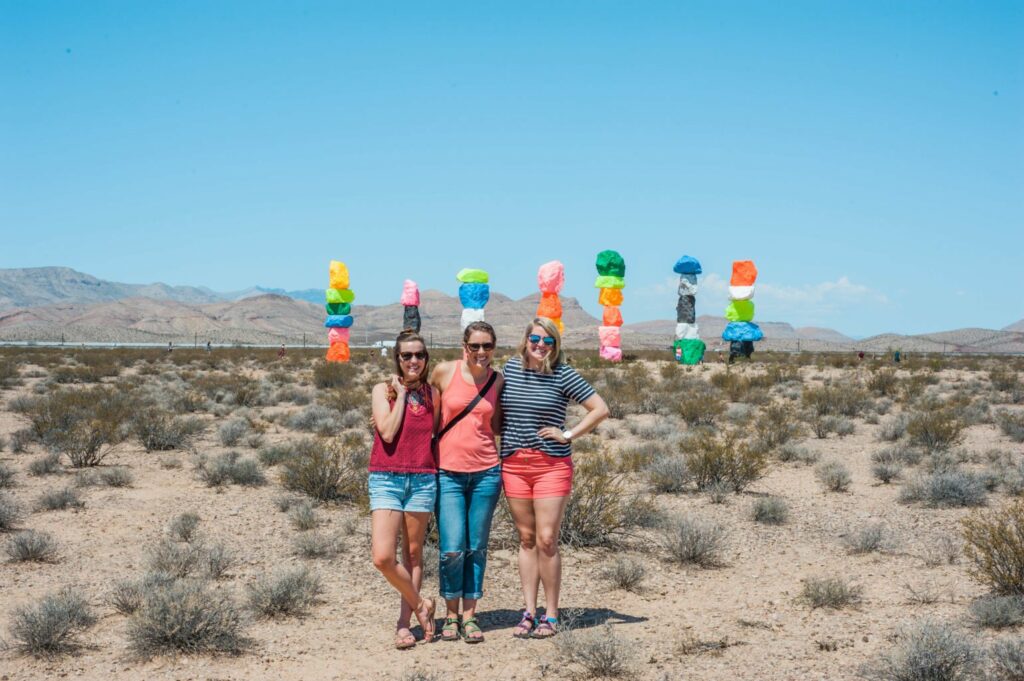 seven magic mountains - neon desert adventures! Add this to your road trip! 