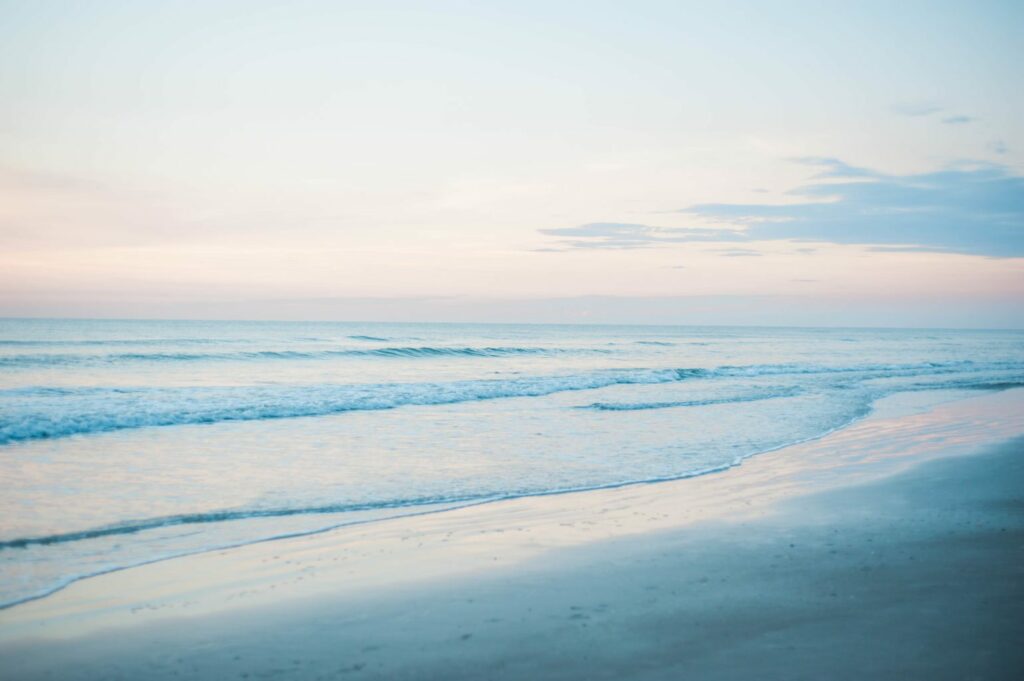 sunrise over the Atlantic ocean in Cocoa Beach, Florida 