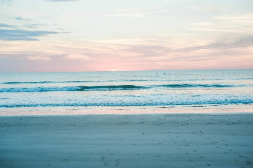 sunrise over the Atlantic ocean in Cocoa Beach, Florida 