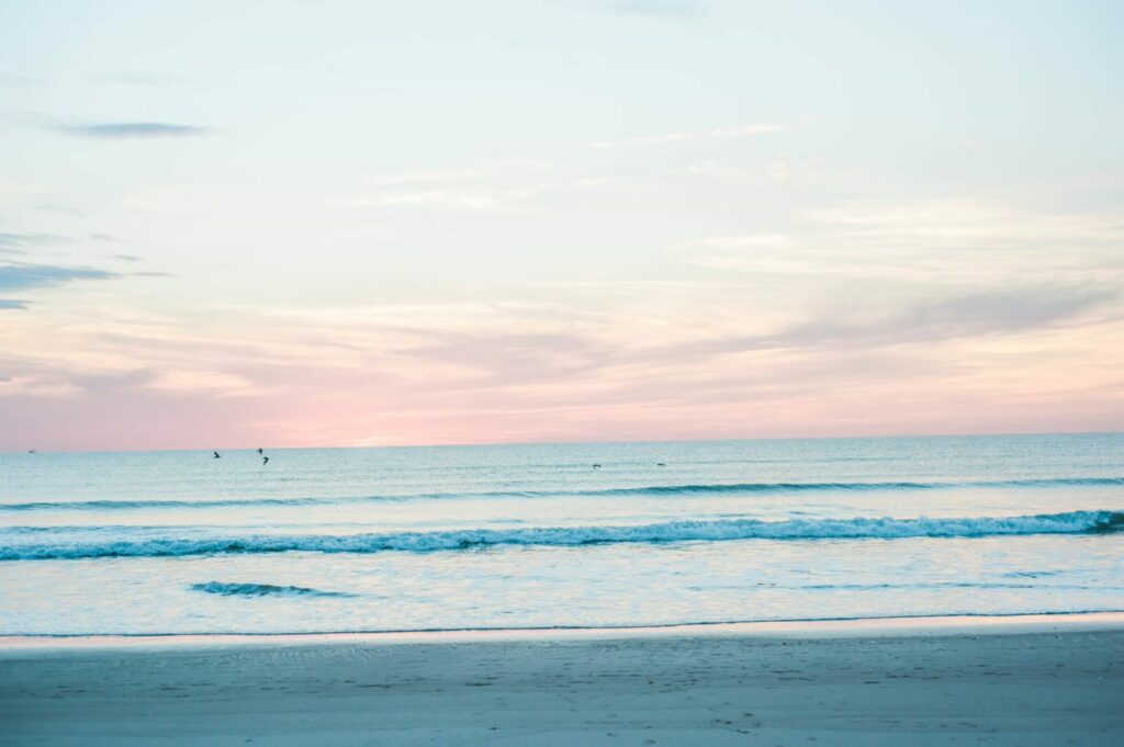 sunrise over the Atlantic ocean in Cocoa Beach, Florida 