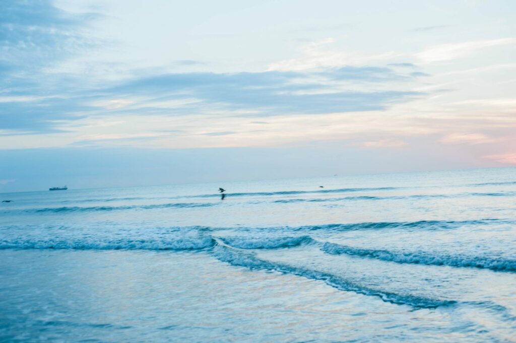 sunrise over the Atlantic ocean in Cocoa Beach, Florida 