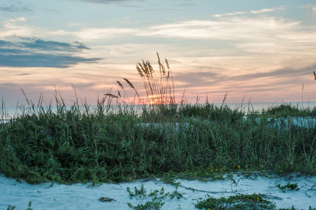 sunrise over the Atlantic ocean in Cocoa Beach, Florida 