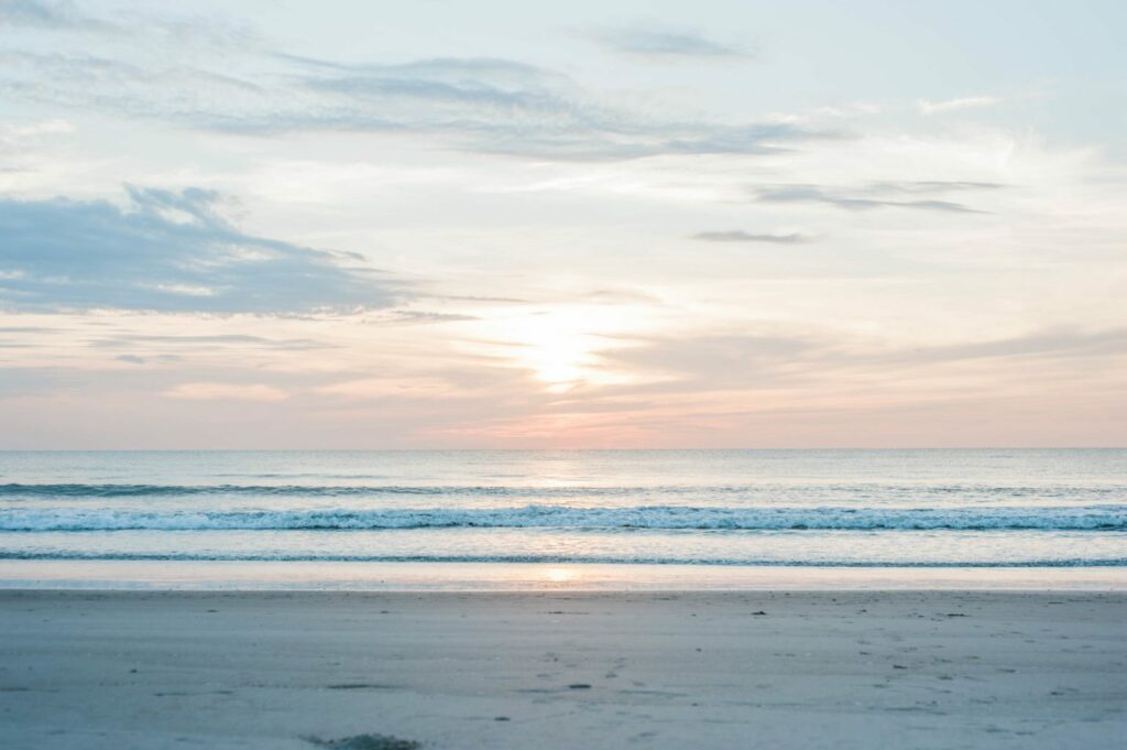 sunrise over the Atlantic ocean in Cocoa Beach, Florida 