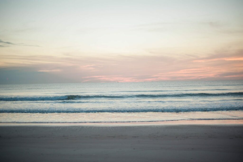 sunrise over the Atlantic ocean in Cocoa Beach, Florida 