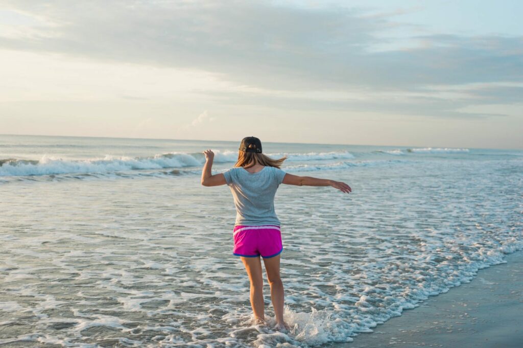 sunrise over the Atlantic ocean in Cocoa Beach, Florida 