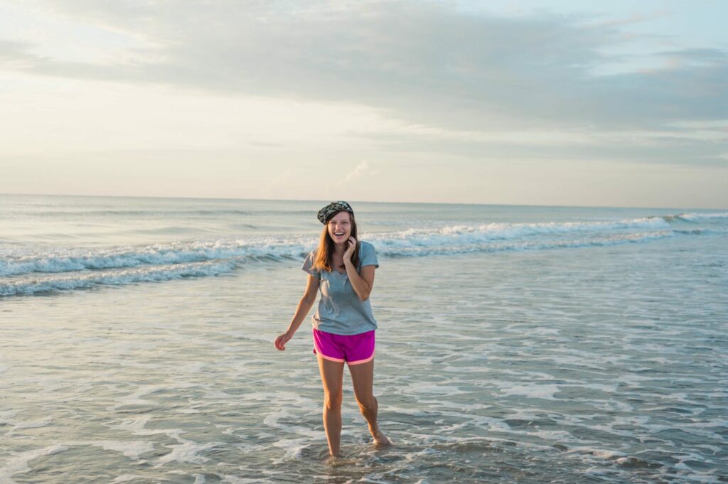 sunrise over the Atlantic ocean in Cocoa Beach, Florida 