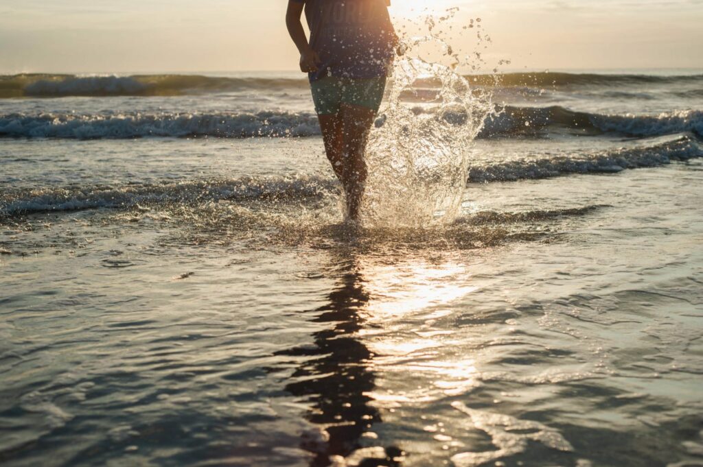 sunrise over the Atlantic ocean in Cocoa Beach, Florida 