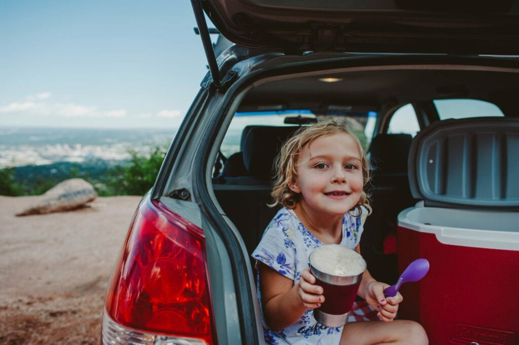 Elizabeth Mayberry of Oak + Oats making root beer floats with Coleman to celebrate summer