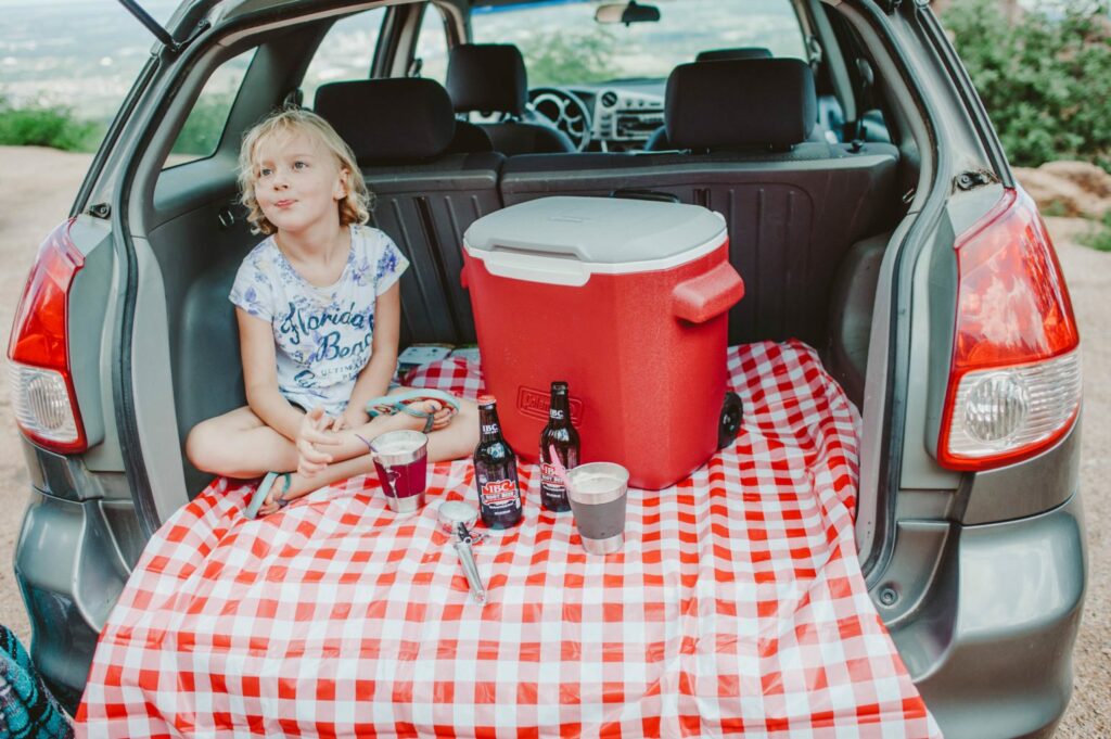 Elizabeth Mayberry of Oak + Oats making root beer floats with Coleman to celebrate summer