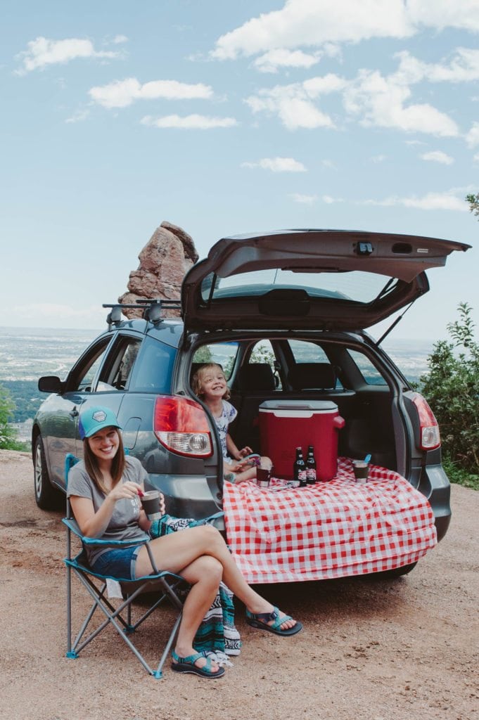 Elizabeth Mayberry of Oak + Oats making root beer floats with Coleman to celebrate summer