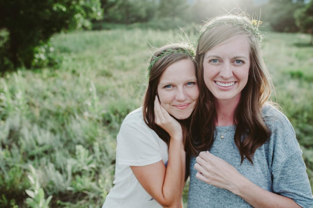 Elizabeth Mayberry Life Style Blogger at  Oak + Oats in Patagonia Shorts. Love the wildflowers and sunset.