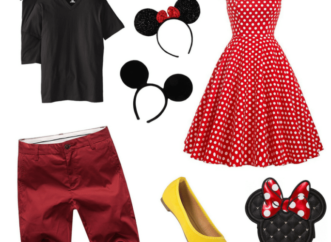 Mickey & Minnie Mouse Halloween Costume for couples. All available on Amazon Prime for last minute planning!