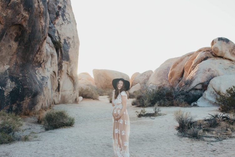 maternity photos in Joshua Tree