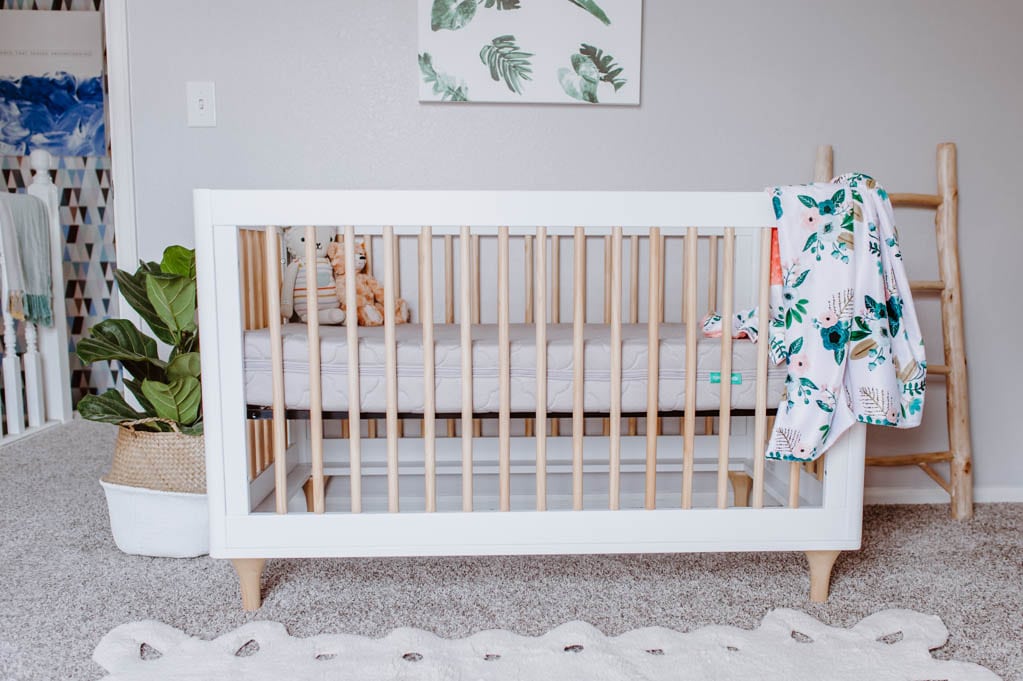 Babyletto Lolly 3-in-1 Convertible Crib in White/Natural - buybuy BABY