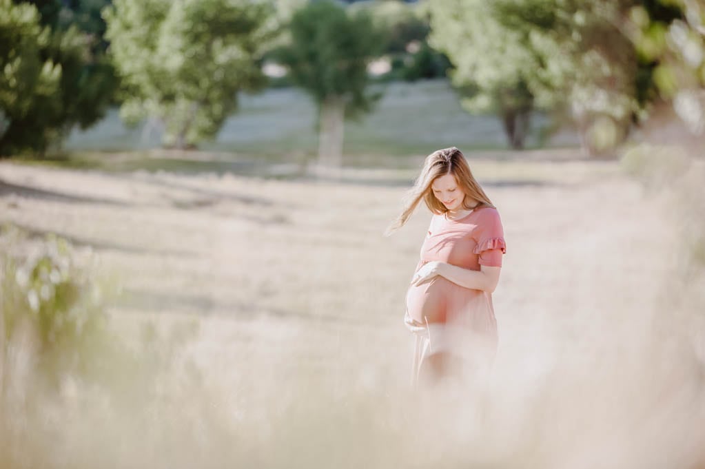 Maternity Midi Dress - Pink BLUSH | Oak + Oats