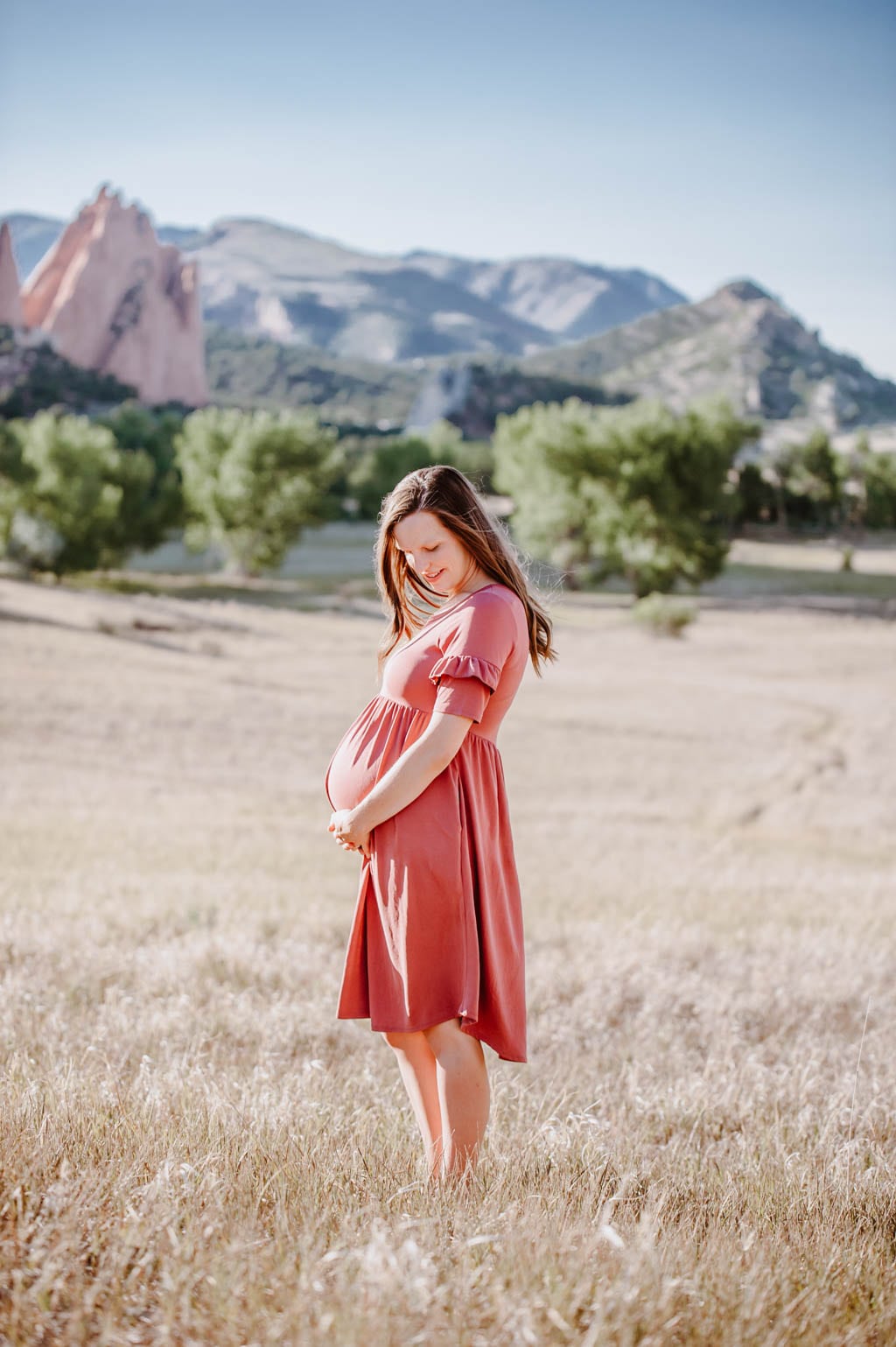 Maternity Midi Dress - Pink BLUSH