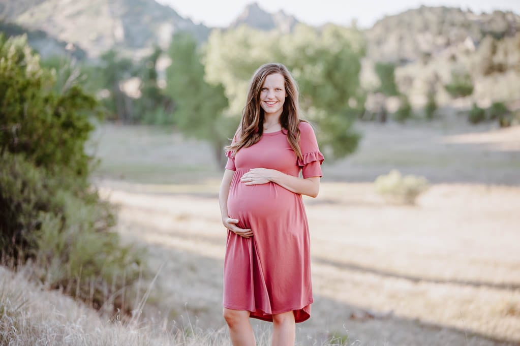 Maternity Midi Dress - Pink BLUSH