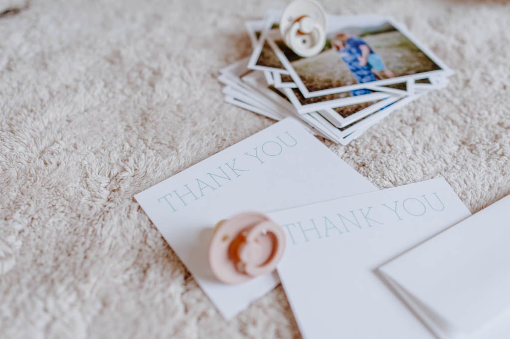 I created Thank You cards with Pinhole Press.