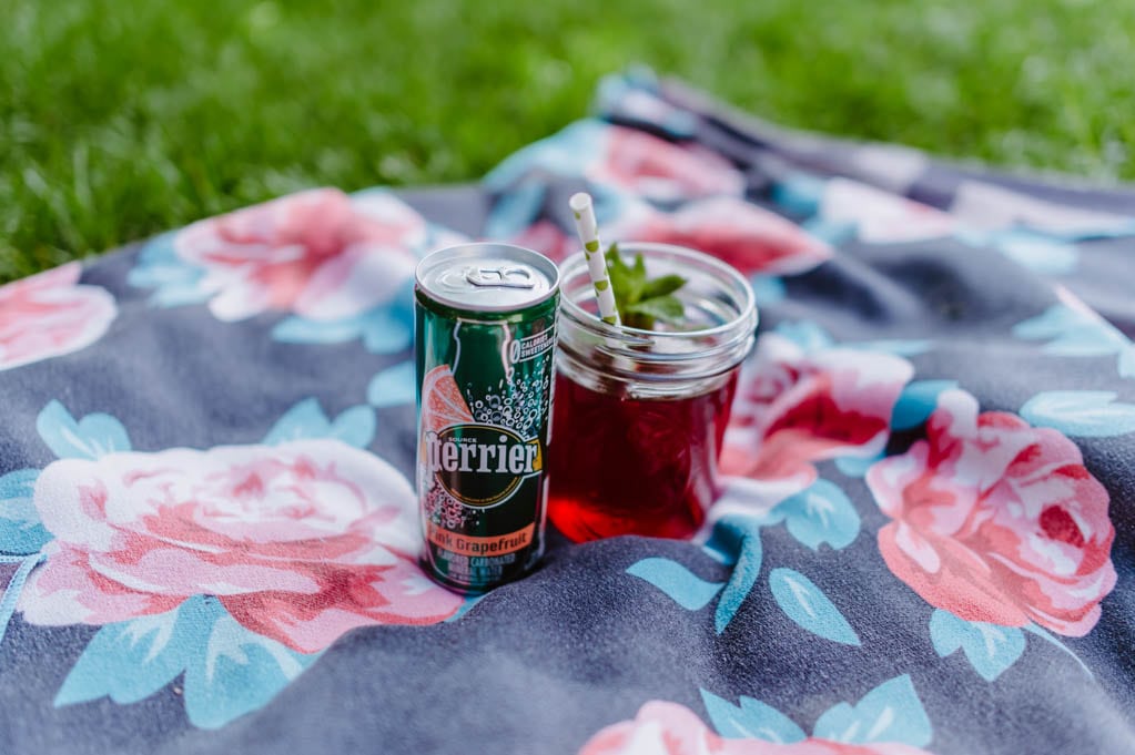 Pomegranate Grapefruit Mocktail  & Perrier® | Oak + Oats