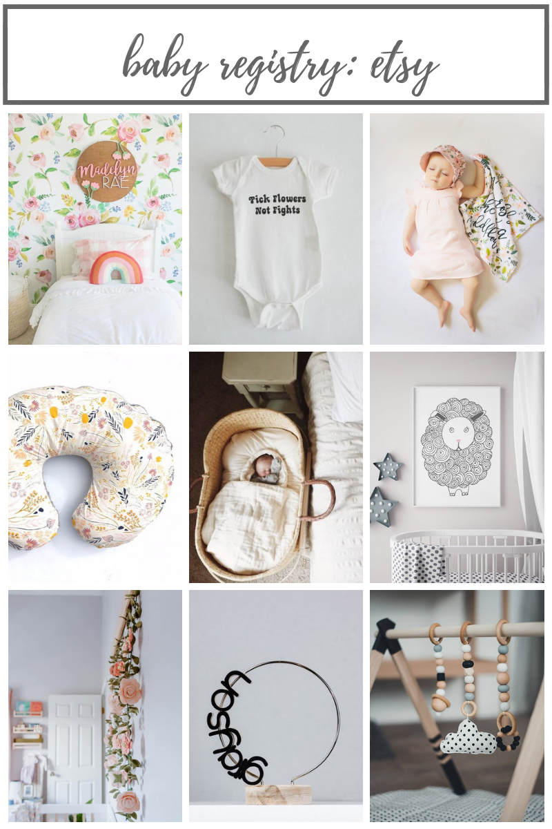 Etsy Items on my Baby Registry