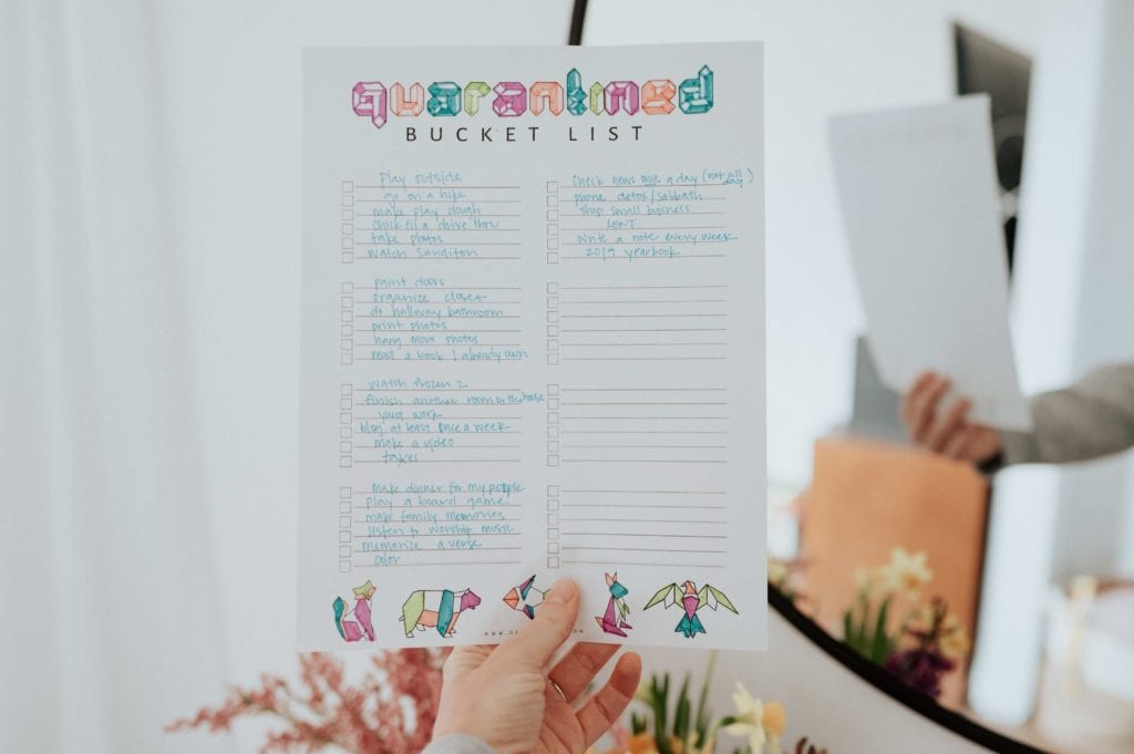 Quarantined Bucket List + Free DOWNLOAD - Oak + Oats